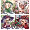 5D DIY Partial Special Shaped Drill Diamond Painting Granny Home Decoration