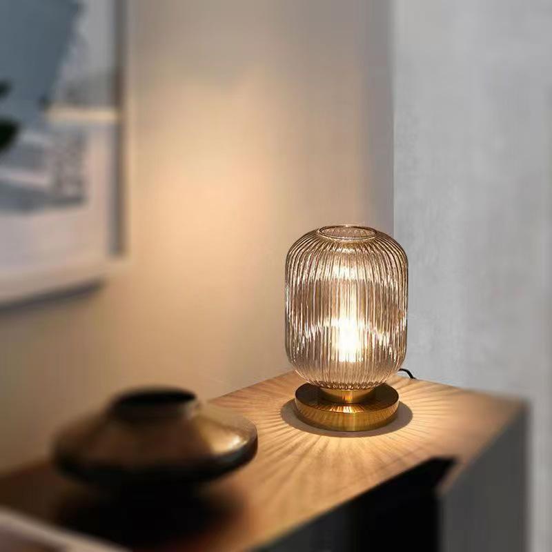 Nordic Minimalist Glass Desk Lamp - Modern Retro Bedside Light