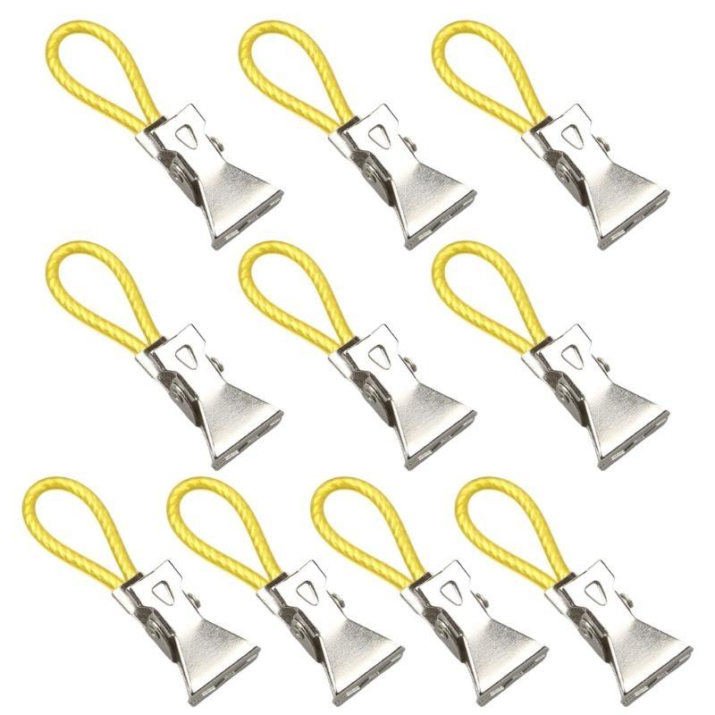 10 Bucăți Clip Metalic Robust pentru Prosoape cu Prindere Puternică Accesoriu pentru Uz Casnic