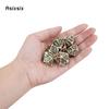 7 Pcs Yellow Green Tree Vine Metal Dice Solid Metal Polyhedral Dice Set Suitable for Role-Playing RPG Board Game Dice RPG