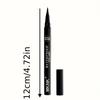 WProfessional Black Liquid Eyeliner Pen - Waterproof & Sweatproof Formula, 24H Wear, Quick-Dry, Fine Brush Tip for Precise Lines