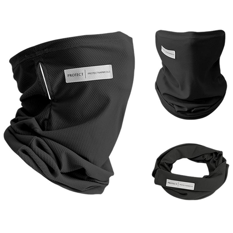 

Summer Ice Silk Sunscreen Mask For Men Women Outdoor Cycling Face Cover Solid Color Neck Wrap UV Protection Ear Bandana Scarf чёрный