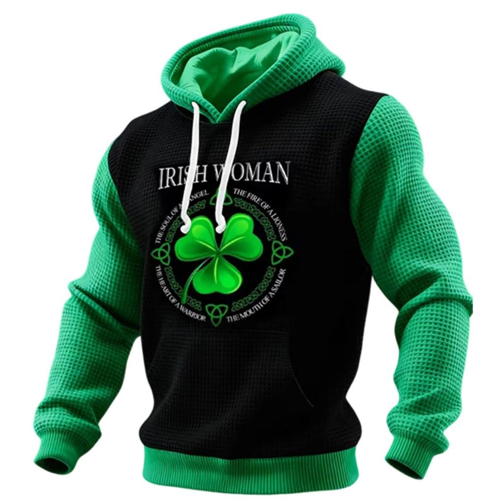 Herren Irisch Freizeit Grafik Strickpullover Freizeithemd Urlaubsoutfit