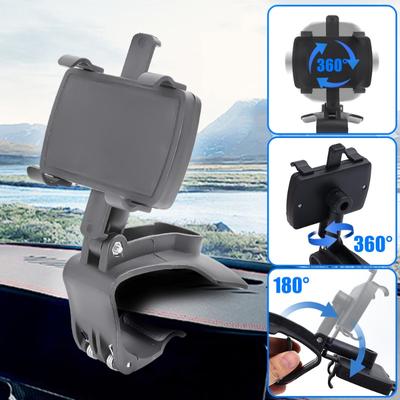 Supporto per Telefono da Auto Rotante a 360 Gradi Universale Adatto per Cruscotto Auto Barriera di Luce Supporto Auto per Tutti gli smartphone