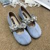 Gentle Inner Height Increase Ballet Single Shoes 2025 New French Retro Temperament Elegant Suede Light Mouth Mary Jane Shoes