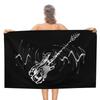 Electric Guitar Beach Towel, Microfiber Quick Dry Bath Towel for Travel Sport Spa, Sand Proof Absorbent Towels for Swimmers Teen