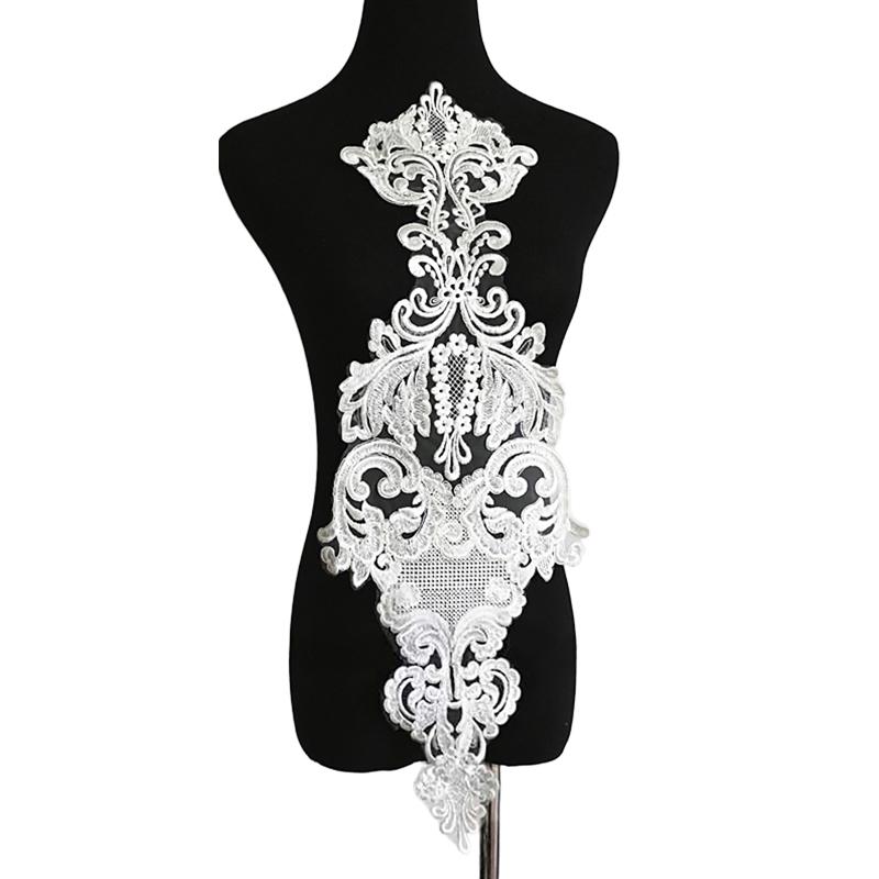 1Pc Applique Wedding Dresses Rayon Fabric Stickers Diy Handmade Lace Flower Accessories Fabric Stickers Bedding