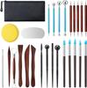 Ensemble d'outils de modelage en argile de poterie en cinq pièces pour sculpture DIY