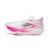 Tênis de Corrida Li Ning Feidian 6 ELITE Baixo com Placa de Carbono Unissex Branco Rosa ARMW001-22