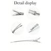 10pcs Women's Fashion Minimalist Convenient Y2K Style 3.54in Hollow Out Alloy Silver Hair Clips Claws Hairpins Hair Accessories