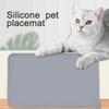 Silicone Pet Meal Mat Pet Waterproof and Anti Slip Cat Food Mat No Cleaning Required Puppy Feeding Bowl Mat Pet Accessories
