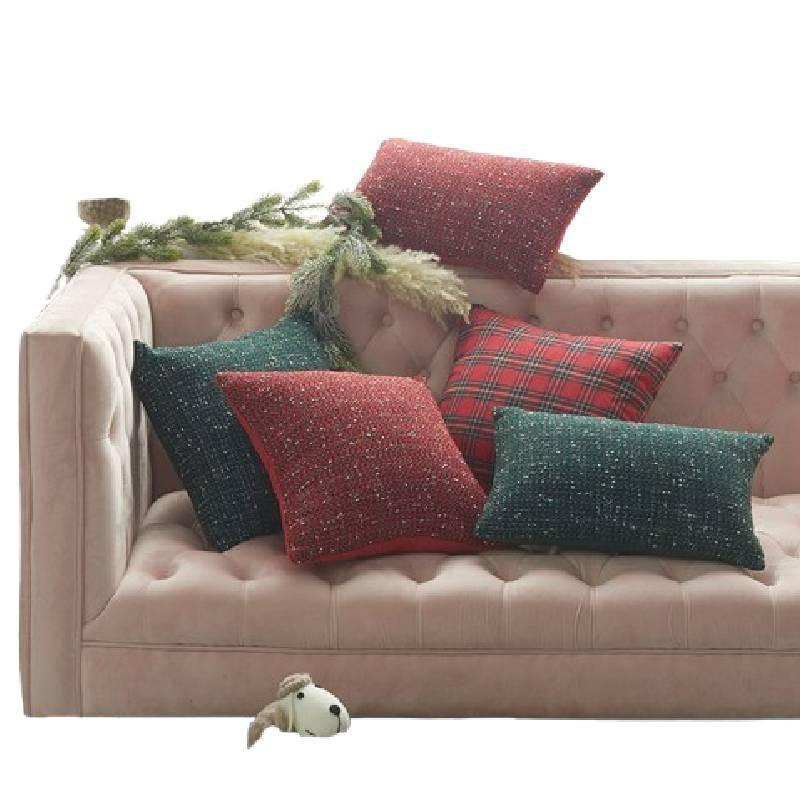 Pillow Plaid Christmas Cases Cushion Cover Bed Sofa Cotton Throw Covers Pillow