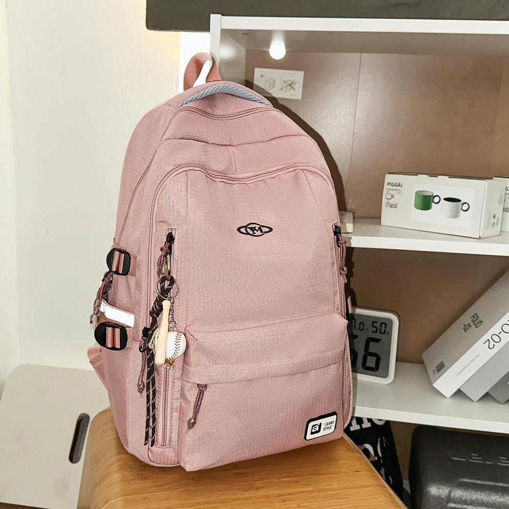 Schoolbag New Korean Version Backpack Large Capacity Junior High School Student Schoolbag Female High Value Simple Versatile Travel Backpack