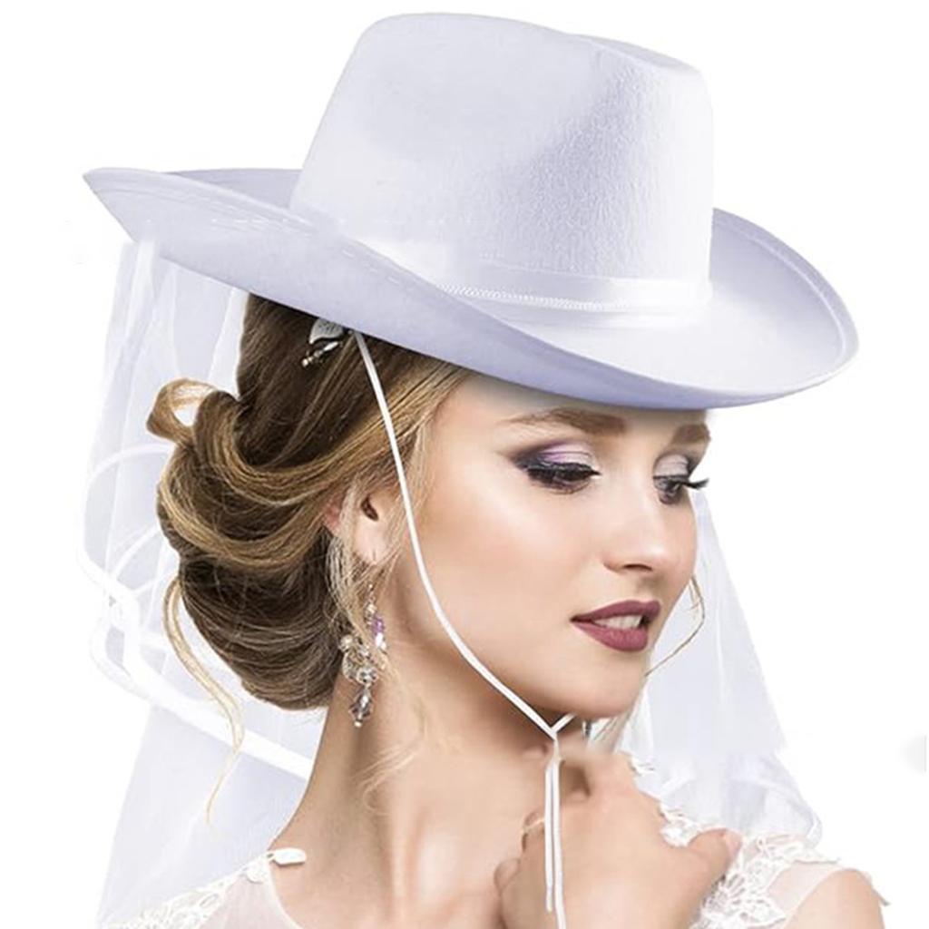 Western Brides Cowboy Hat Country Western Cowgirl Hat Wedding Party Cowgirl Hat Photo Props Headwaer Gifts