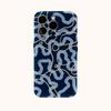 Navy Waves Gold & Blue Phone Case for IPhone 17AIR 16E 16 15 14 13 12 11 17 Pro Max Plus Double-layer Back Cover