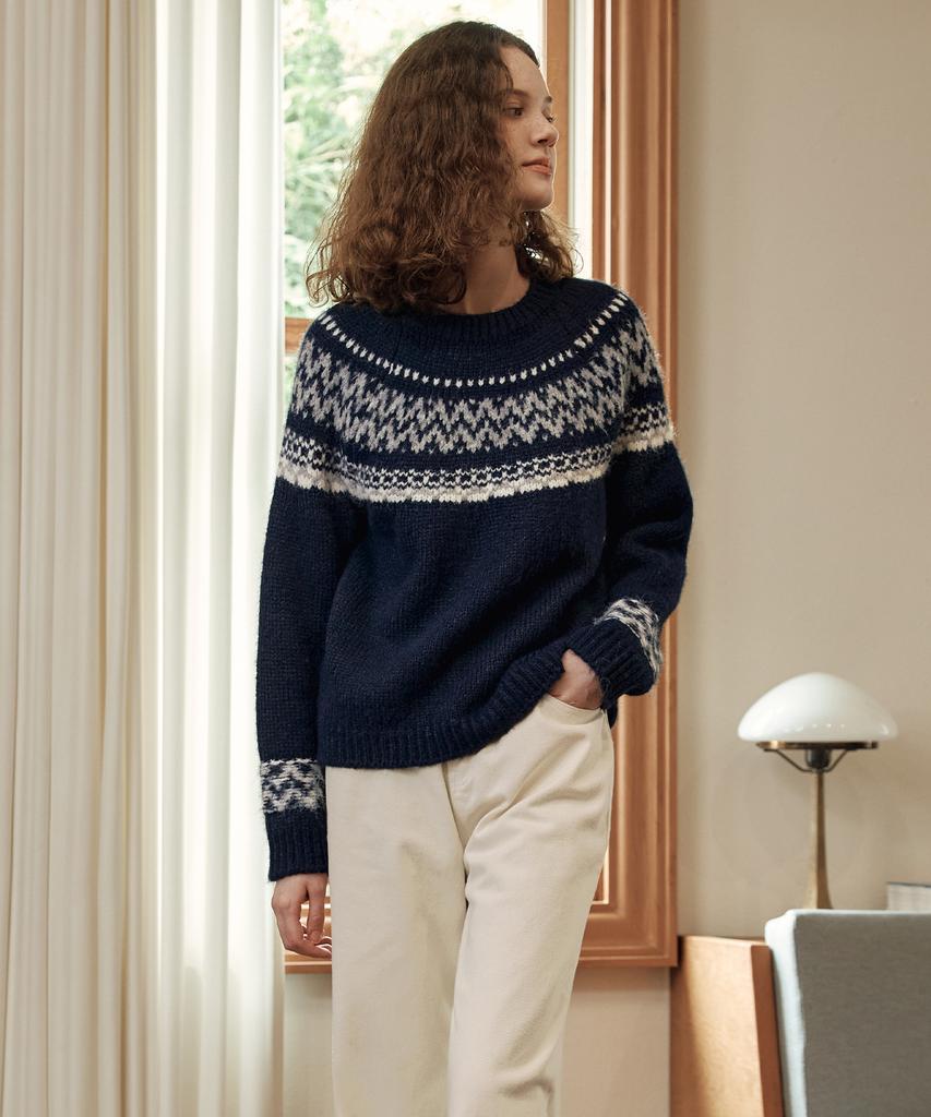 ZEROSTREET [2 Colors] Nordic Wool Sweater