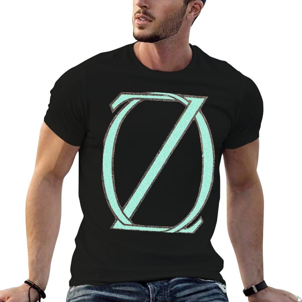 OZ-OZ Crest Distressed T-Shirt Casual Loose Daily Wear T-Shirt