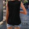 Women's V-neck Casual Fashion Loose Versatile Vest Sleeveless T-shirt With Pockets