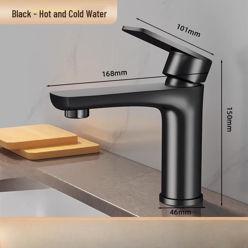 

TLXT Elegant Black Bathroom Sink Faucet
