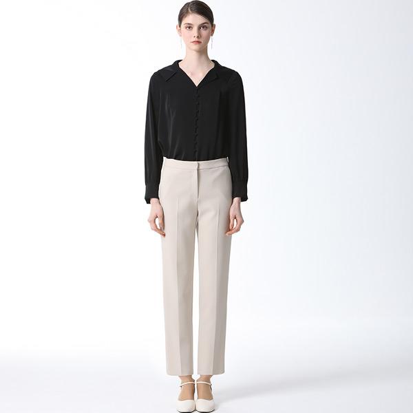 She S miSS  Solid Straight Tuck pantS