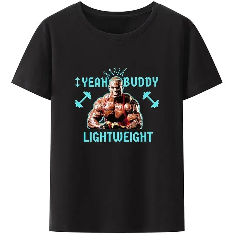 

Одяг для ЗАЛУ Ronnie Coleman Fit Футболка для тренувань для чоловіків Легка Базова Повсякденна Толстовка Новинка Дизайн Смішна XL