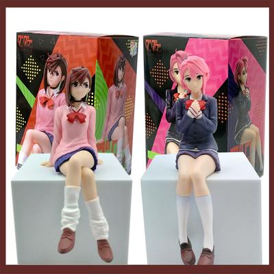 In Stock Dandadan Ayase Momo Shiratori Aira Sitting Pose Figure Anime Model Desktop Decoration Fun New Year Gift