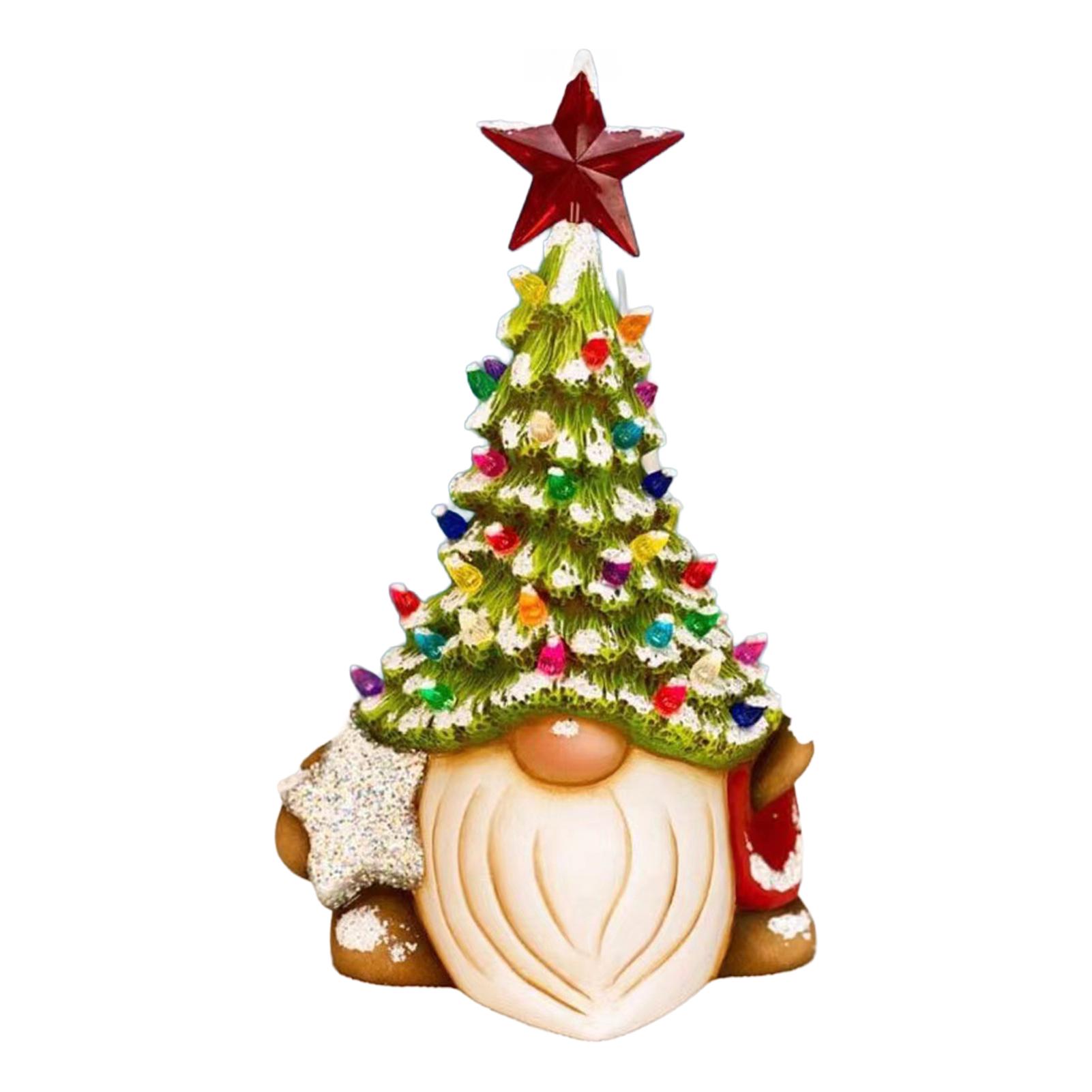 

Resin Christmas Tree Dwarf Ornament For Holiday Home Decor Festive Santa And Gnome Design