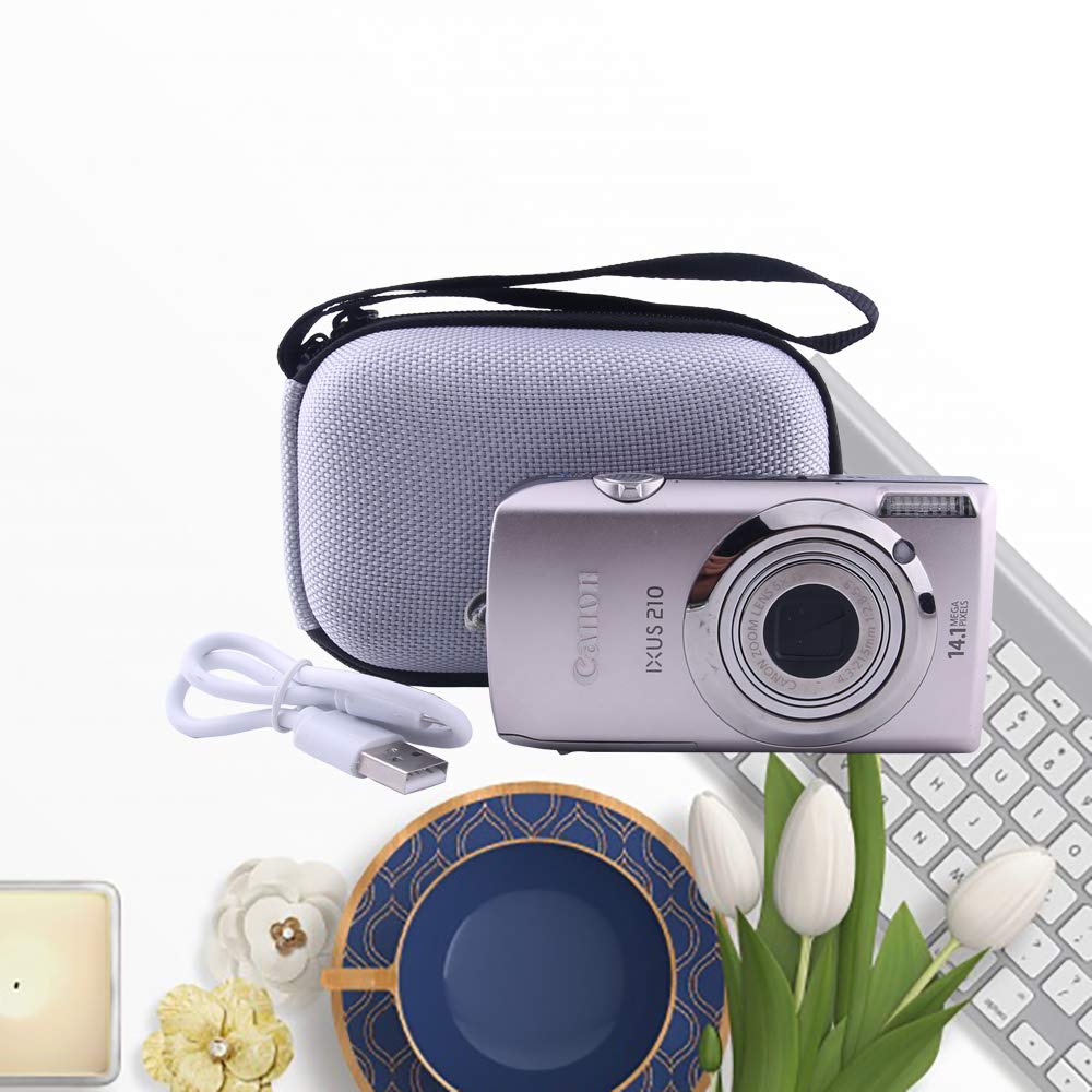 Waiyu JP Protective Storage Case for Canon IXY IXY IXY and IXY 210 Digital Cameras 180, 650, 200, (Gray)