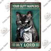 Putuo Decor Black Funny Cat Metal Sign Vintage Plaque Metal Retro Animals Tin Poster for Living Room Home Decoration Wall Decor