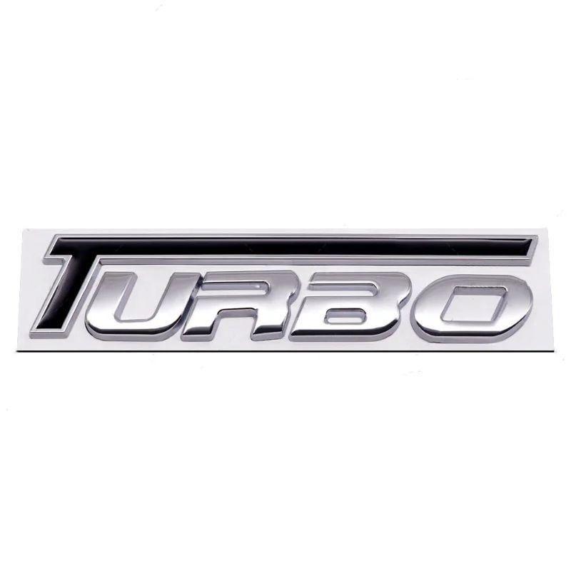 Style de Voiture Nouveau Design Logo Turbo Coloré Métal 3D Alliage de Zinc Emblème Universel d'Aile Autocollant Décalcomanie de Badge de Coffre Arrière