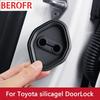 4pcs Absorber Silicone Car Door Lock Buckle Anti-collision Protective Cover for Toyota RAV4 2013- Camry Vios C-HR CHR