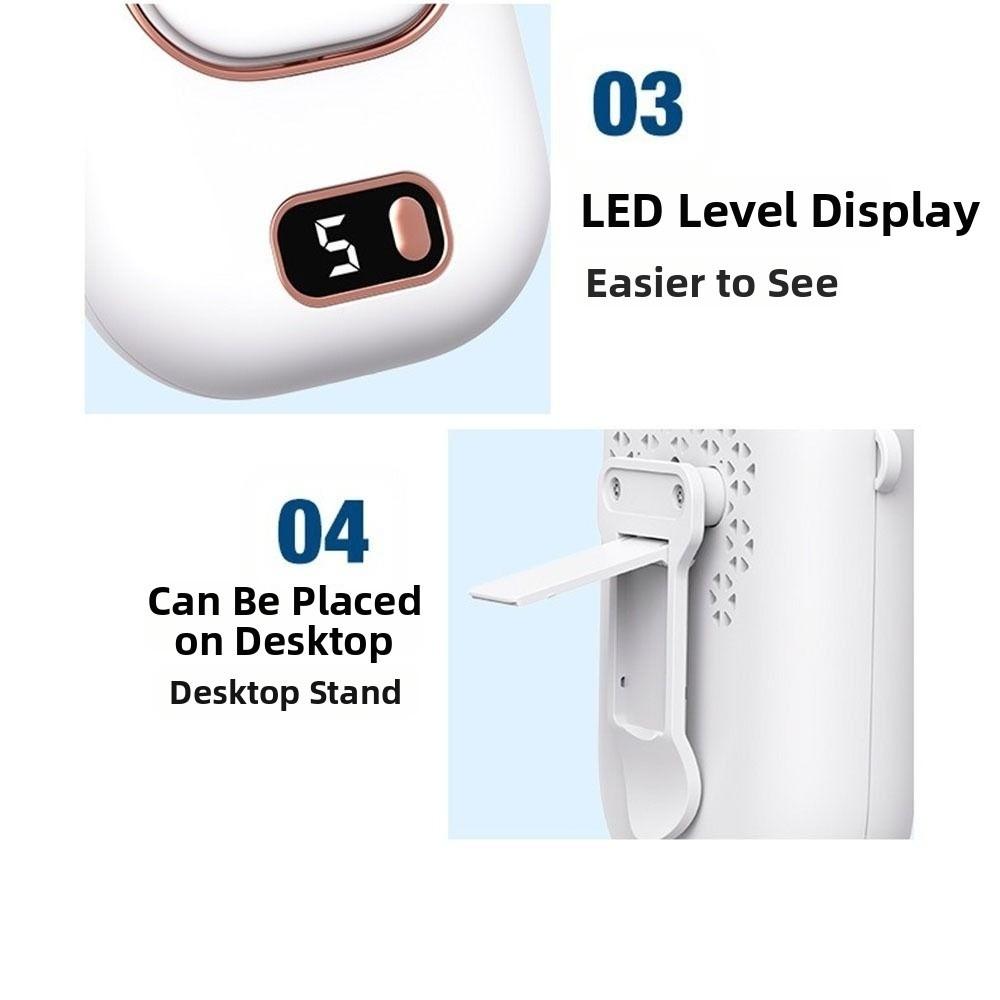 Turbo Ultra Quiet Waist Clip Fan LED Display Mini Electric Fan  Summer Cooling