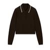 MD Fall and Winter New Women's Clothing French Preppy Style Short Stitching Polo Shirt Collar Long Sleeves Knitwear 5634609
