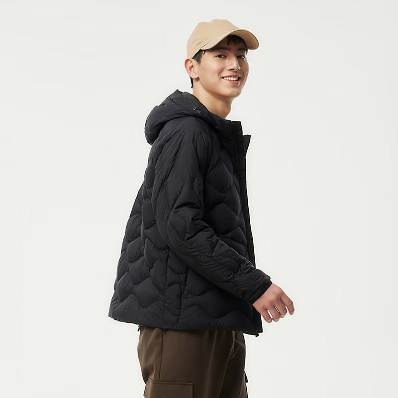 Tanboer Men's Lightweight Hooded Short Down Jacket 330219D