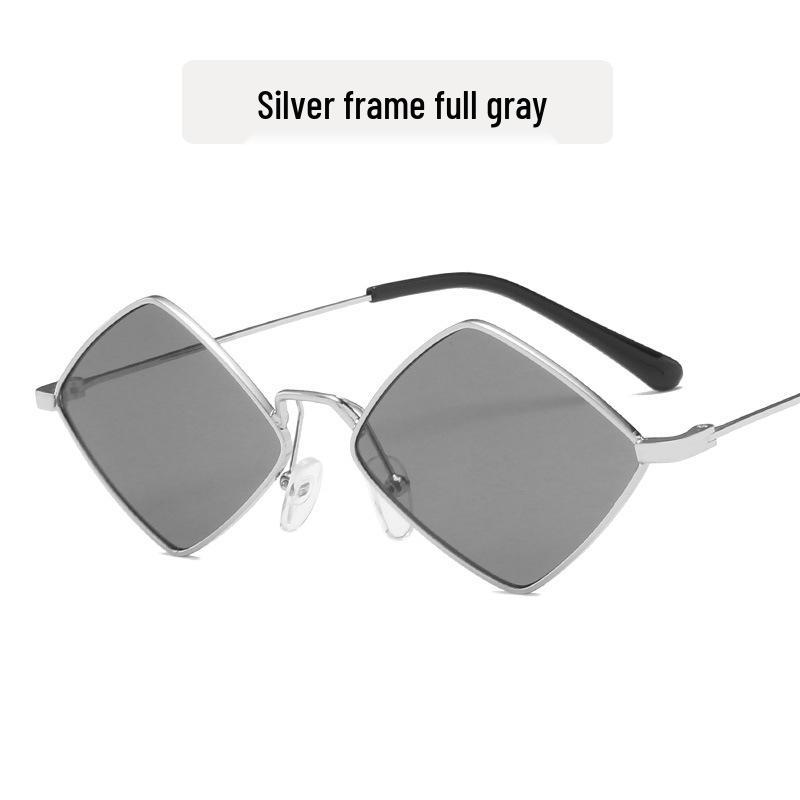 2020 European & American Retro Diamond Metal Irregular Sunglasses