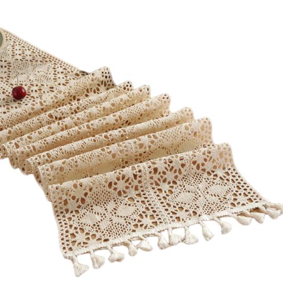 Aleer de masă cu ciucuri design gol în stil boho husă de masă pentru decorațiuni rustice de fermă acasă