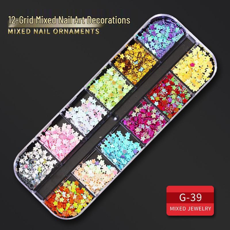 60 Nail Art Accessories: Rhinestones, Pearls, Rivets & Alloy Designs