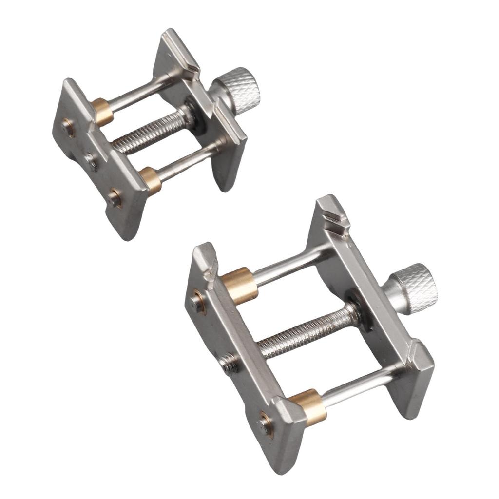 2 st Klockverksklämma Aluminiumlegering Boett Skruvstädshållare Justerbara Reparationsverktyg