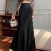 2025 Elegant Slim-Fit High-Waist Woolen Knit Mermaid Skirt for Women - Autumn/Winter Collection