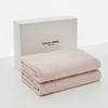 Calla Angel New York Algodão Egípcio Staple Luxuoso Conjunto de Banho de Fios Altamente Soltos Premium Caixa de Presente de Hotel Série Aqua 60 x 120 Rosa [100% Extra Longo