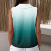 Women's Fashion Casual Print Knit Collared Sleeveless Tank Top