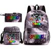 Rhythm box peripheral schoolbag sprunki cartoon starry sky backpack 3-piece set