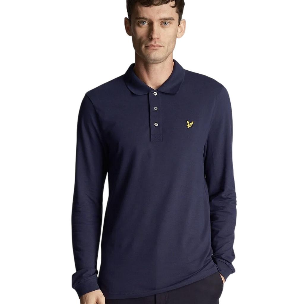 Lyle & Scott Mens Logo Long-Sleeved Polo Shirt