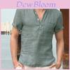 Zomer Mannen Henley T-shirt Tops Casual Los V-hals Korte Mouw Pullover Tee Ademend En Comfortabel Voor Dagelijks Gebruik