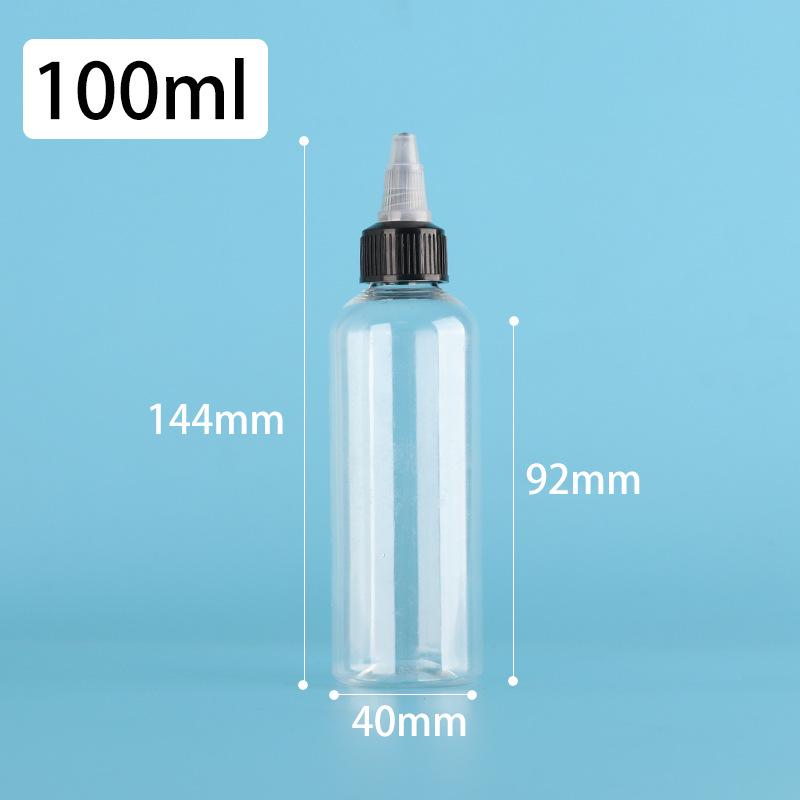 PET Jelly Bottle with Rotating Cap - Liquid Pigment Dropper, Refillable, Available in 60/80/100/200ml Sizes