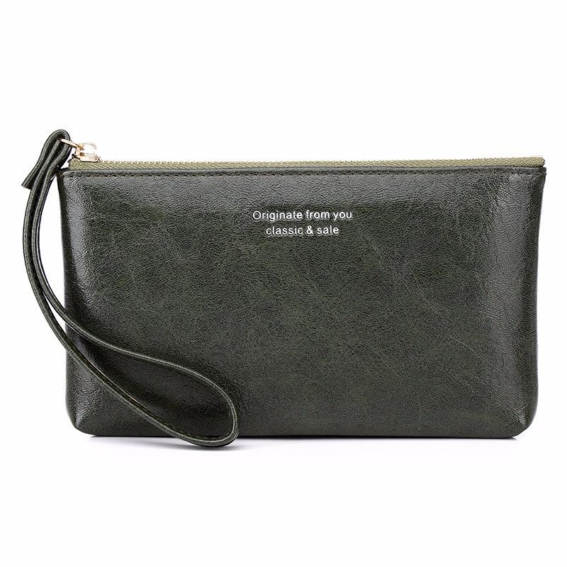 IELGY Portefeuille pour femme, pochette de rangement à fermeture éclair de grande capacité