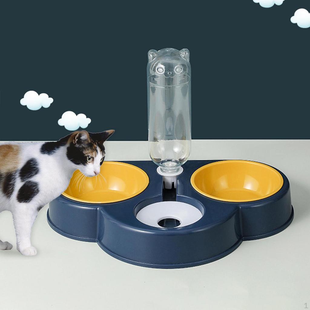cat and dog Automatic Gravity Waterer Big Capacity with Detachable Double Bowls for Travel