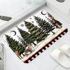 Christmas Pine,deer,and Owl Patterns,washable Door Mats for Christmas,suitable for Decorating Carpets In Corridors,bathrooms,hom