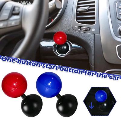 1 botón de arranque universal de plástico con un solo clic para coche, para arranque y parada del motor, decoración de la cubierta del botón de arranque con un solo clic, adhesivo para coche.