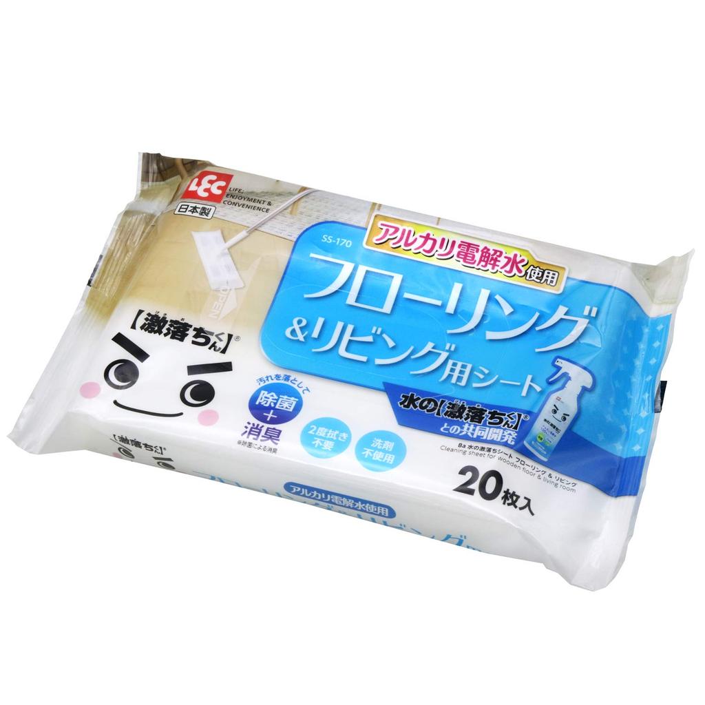 Gekiochi-kun Reck Ba Water Stain Removal Sheets SS-170 20 Sheets Flooring Living Rooms Alkaline Electrolyzed Water